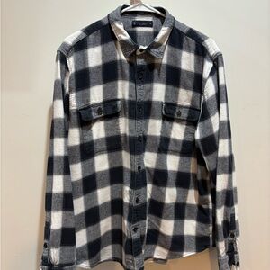 Lucky Brand Black and White Checkered Shirt